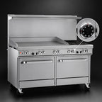 Thumbnail image #4 for Southbend (Middleby) Ultimate 4601CC-4T 60-Inch Gas Restaurant Range with 2 Open Burners, 48-Inch Thermostatic Griddle & 2 Cabinets