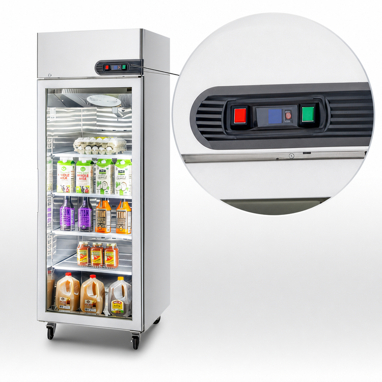 Product image #5 for Migali Competitor Series® Single Section Glass Door Reach-In Refrigerator, 21.4 Cu. Ft., Top-Mount Self-Contained