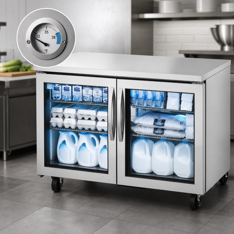 Product image #4 for True 48-Inch Undercounter Refrigerator with 2 Framed Glass Doors