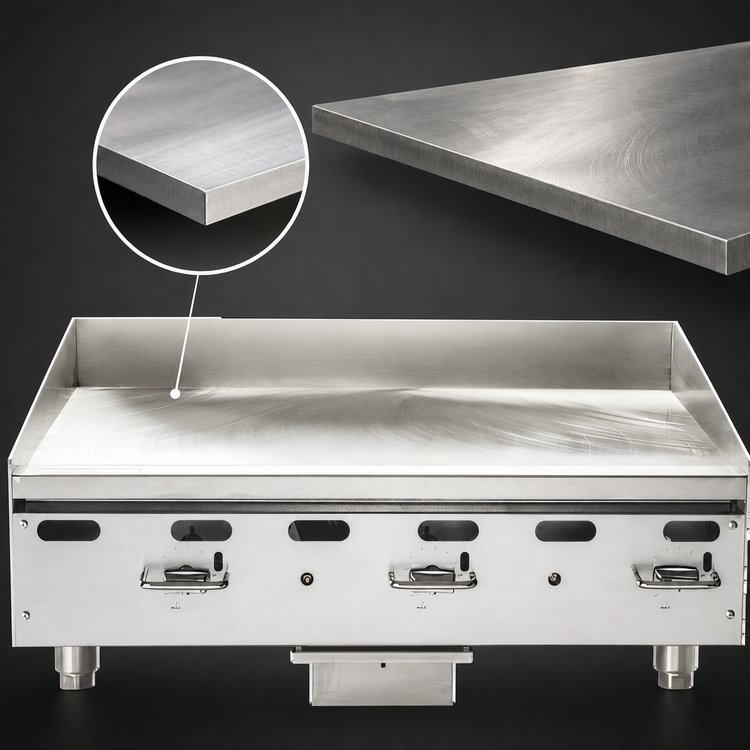 Product image #5 for Vulcan Quick Ship Platinum Heavy-Duty Countertop Gas Griddle, 48 Inch x 24 Inch Cooking Surface, Manual Controls, 108,000 BTU