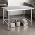 Thumbnail image #4 for Heavy Duty Flat Top Stainless Steel Work Table, 84 Inch x 24 Inch, Open Base