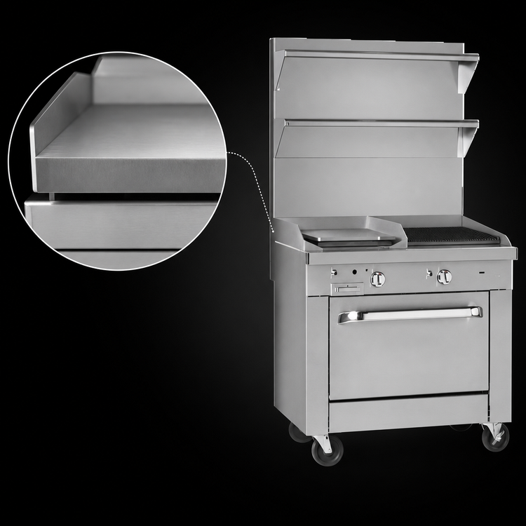 Product image #4 for Southbend Platinum 36-Inch Heavy Duty Gas Range with 24-Inch Griddle, 12-Inch Charbroiler and Convection Oven