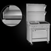 Thumbnail image #4 for Southbend Platinum 36-Inch Heavy Duty Gas Range with 24-Inch Griddle, 12-Inch Charbroiler and Convection Oven
