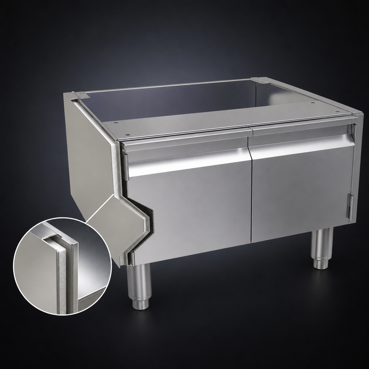 Product image #4 for Glastender ACB-24 24-Inch Wide Stainless Steel Underbar Add-On Cabinet Base with Two Hinged Doors