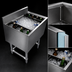 Thumbnail image #4 for Steel Works Stainless Underbar Ice Chest with 18-Gauge 304 Stainless Steel Construction and 12-Inch Deep Bin