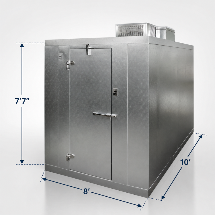 Product image #4 for Master-Bilt QS Series 8' x 10' Indoor Walk-In Freezer with Floor, 7'7" High, R290 Self-Contained Refrigeration
