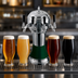 Thumbnail image #4 for Perlick Roma Countertop Glycol-Cooled 4-Faucet Draft Beer Tower with Green Ceramic Skirt