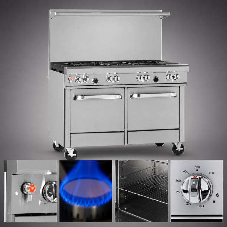 Product image #4 for Southbend Ultimate 48-Inch Gas Restaurant Range with 7 Open Burners, Standard Oven, and Cabinet Base
