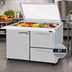 Thumbnail image #5 for Turbo Air PRO Series Mega Top Sandwich/Salad Prep Table with Glass Lid, 48.25-Inch, 15 Cu. Ft., 2-Section, 18-Pan, 2 Drawers, 1 Door
