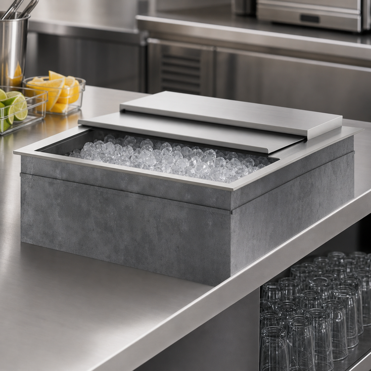 Product image #4 for Drop-In Ice Chest with Sliding Cover, 35 lb Ice Capacity