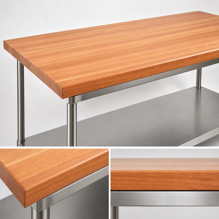 Product image #4 for Boos Block 72 Inch x 27 Inch Edge Grain American Cherry Kitchen Countertop with Varnique Finish