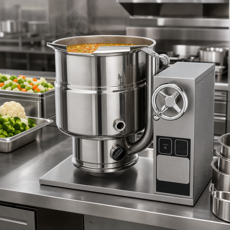 Product image #4 for Groen 40 Quart Electric Tabletop Tilting Steam-Jacketed Kettle with Advanced Controls