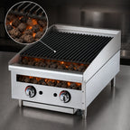 Thumbnail image #4 for Star (Middleby) Star-Max 6024CBF 24-Inch Countertop Lava Rock Gas Charbroiler, Manual Controls, 80,000 BTU