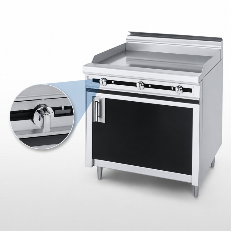 Product image #4 for Jade Range Titan JTRH-12G 12" Cabinet Base Heavy Duty Gas Griddle Range with Manual Controls