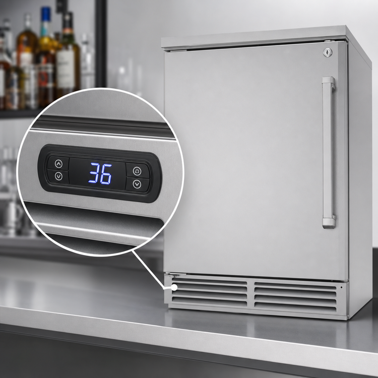 Product image #4 for 24-Inch Wide Single-Section Refrigerated Back Bar Storage Cabinet with Locking Solid Door