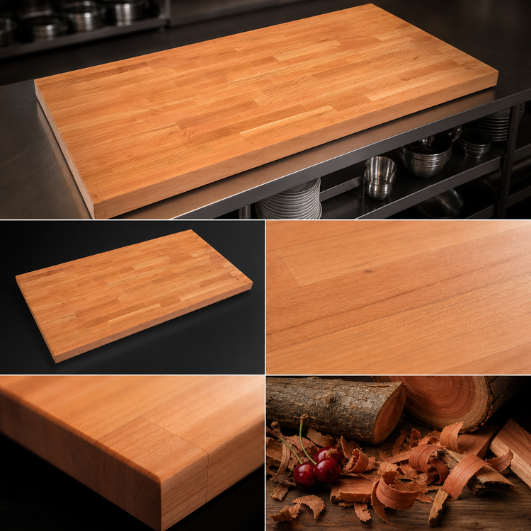 Product image #4 for John Boos Boos Block 42" x 25" American Cherry Blended Edge Grain Countertop with Varnique Finish
