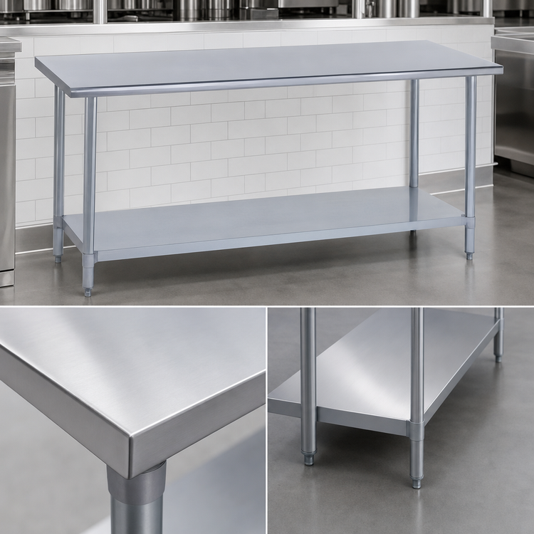 Product image #4 for Stainless Steel Work Table with Undershelf, 84 x 30 x 36 Inches