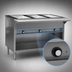 Thumbnail image #4 for Spec-Master 48 Inch Electric Hot Food Table with 3 Open Wells, Enclosed Base, and Cutting Board, 240V
