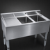 Thumbnail image #4 for Klinger's Trading Two-Compartment Underbar Bar Sink with Left Drainboard, 37 Inches, 304 Stainless Steel