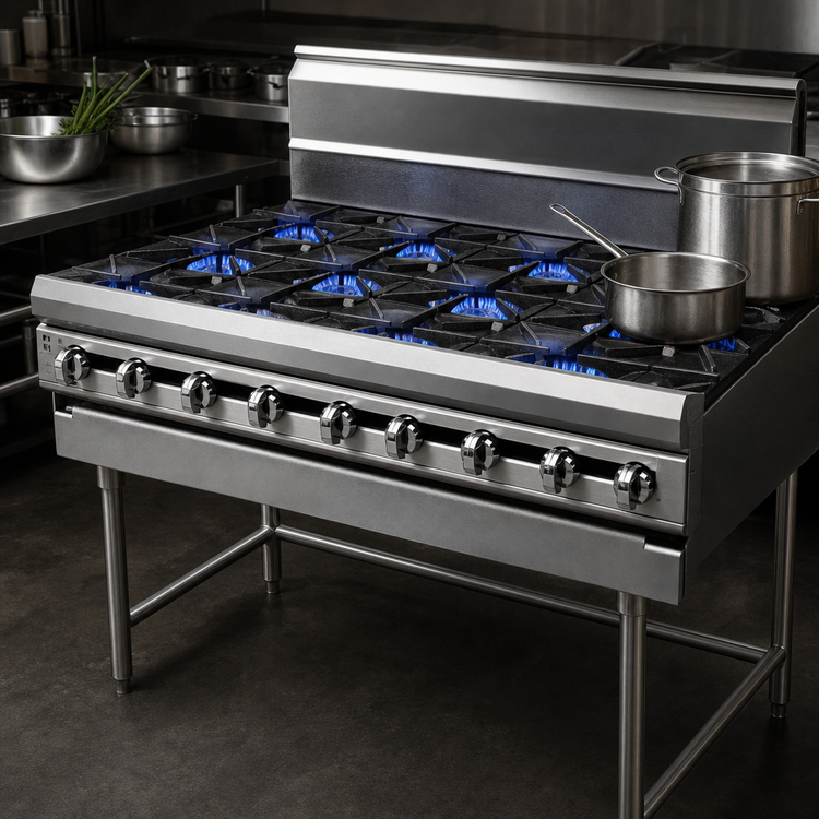 Product image #4 for Jade Range Titan JMRH-12 72-Inch 12-Burner Heavy Duty Modular Gas Range
