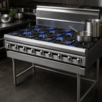 Thumbnail image #4 for Jade Range (Middleby) Titan JMRH-12 72-Inch Heavy-Duty Modular Gas Range with 12 Open Burners, Stainless Steel