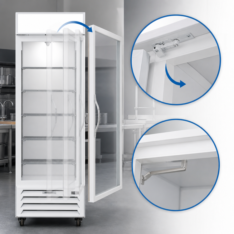 Product image #5 for Beverage-Air MarketMax 1-Section Reach-In Glass Door Freezer Merchandiser, 19.08 Cu. Ft., White