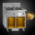 Thumbnail image #4 for Imperial 5-Battery Electric Floor Fryer with Built-In Space Saver Filter System, 50 lb Per Tank