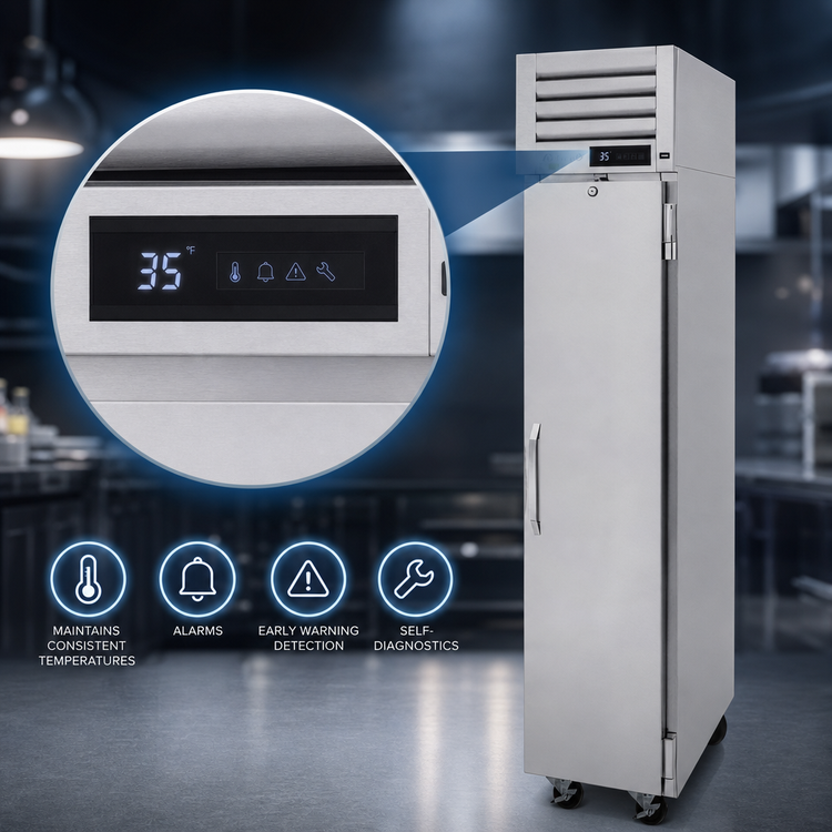 Product image #5 for Turbo Air PRO Series 9.6 Cu. Ft. One-Section Reach-In Refrigerator with Solid Door, Top-Mount Self-Contained Refrigeration