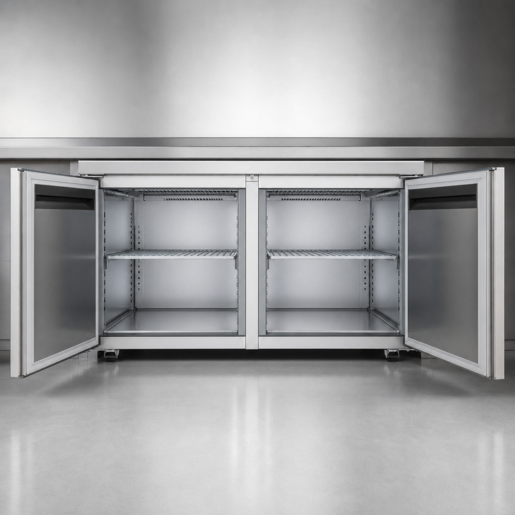 Product image #4 for Hoshizaki Steelheart UR60B-LP 60-Inch Low Profile Two-Door Undercounter Refrigerator, 15.1 Cu. Ft.