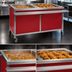 Thumbnail image #4 for Director's Choice DCS2-HFU-C-3 Mobile 2-Well Electric Hot Food Table with Holly Berry Red Laminate Panel