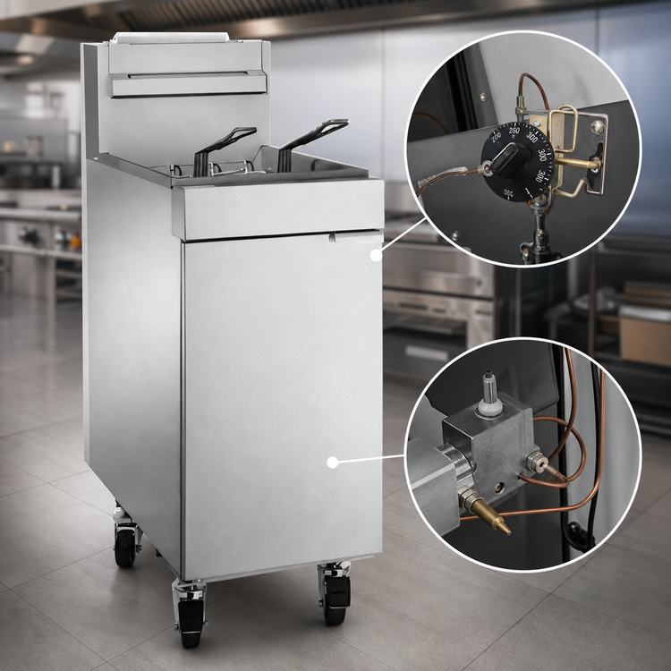 Product image #4 for Vulcan 1VEG35M 15-1/2-Inch Natural Gas Floor Fryer, Single Tank, 35-40 lb. Oil Capacity