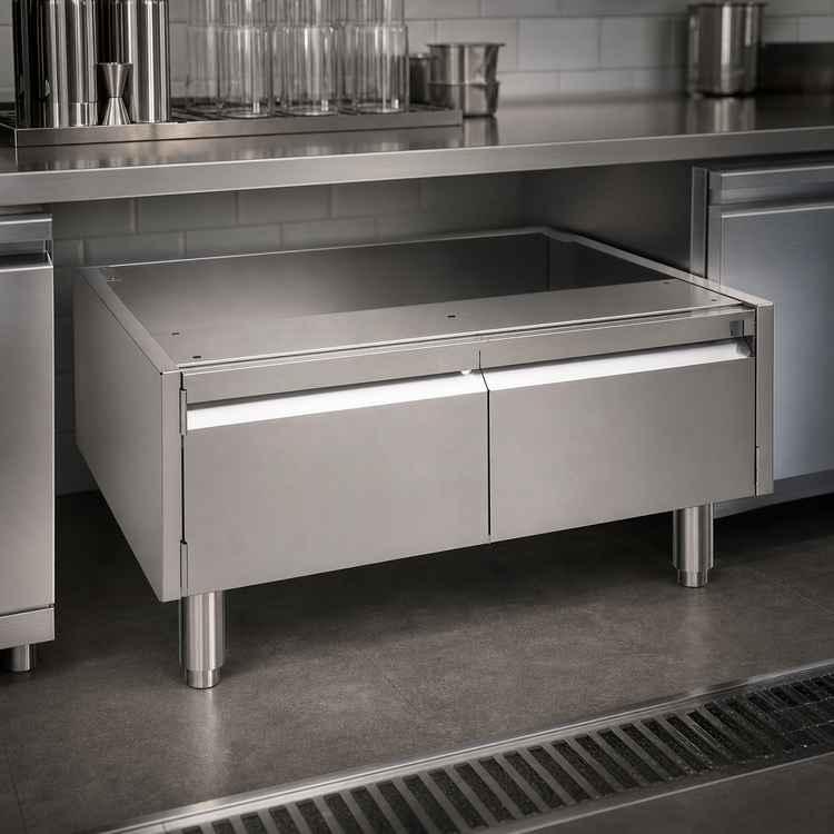 Product image #4 for Glastender ACB-34 34-Inch Underbar Stainless Steel Add-On Cabinet Base with 2 Hinged Doors
