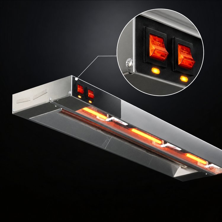 Product image #4 for Eagle RedHots 72-Inch Single Lighted Rod-Type Strip Heat Lamp, 120V, Standard Wattage