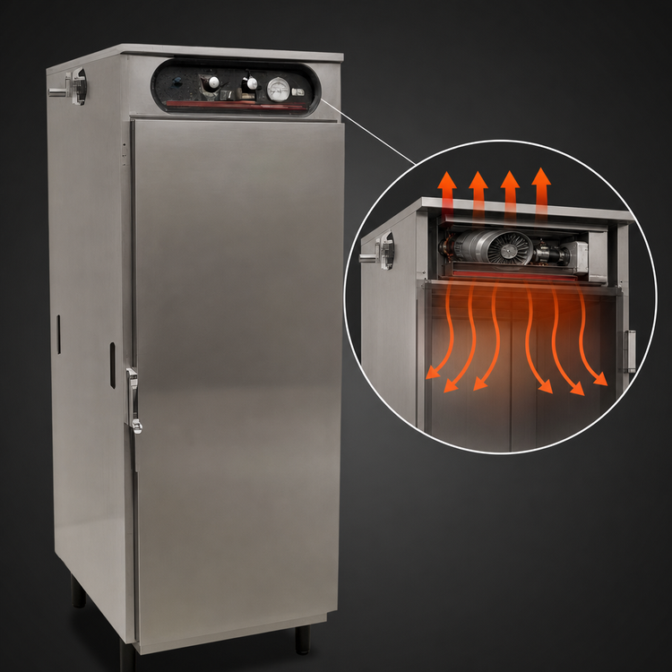 Product image #4 for hotLOGIX HL6-5 Undercounter Humidified Holding Cabinet, Solid Door, Aluminum, 1 Compartment