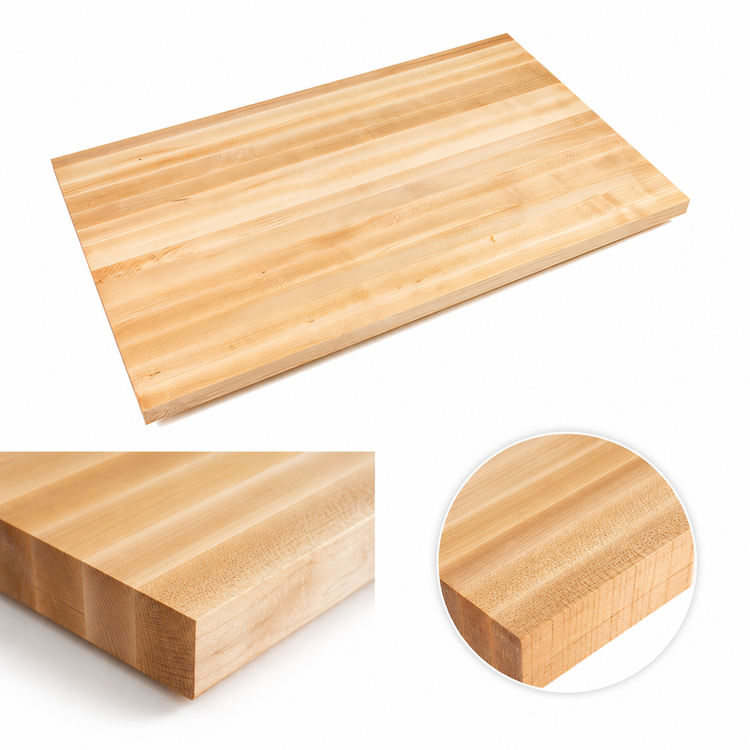 Product image #4 for John Boos Boos Block 144 x 25 Inch Edge Grain Maple Kitchen Countertop, 1-1/2 Inch Thick, Penetrating Oil Finish