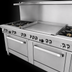 Thumbnail image #4 for Southbend Ultimate 72-Inch Natural Gas Restaurant Range with 5 Burners, 36-Inch Griddle, and 2 Standard Ovens