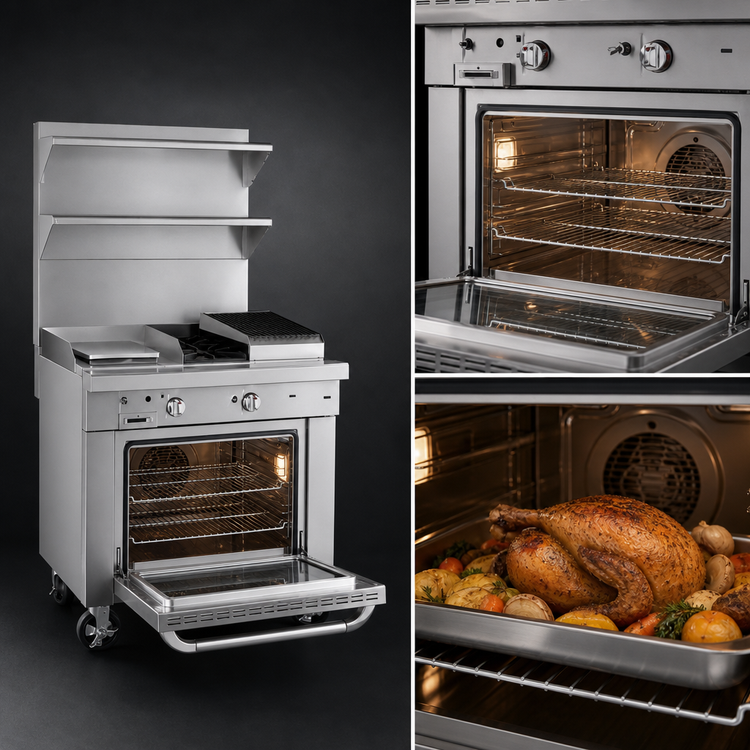 Product image #4 for Southbend Platinum 36-Inch Heavy Duty Gas Range with 24-Inch Griddle, 12-Inch Charbroiler and Convection Oven