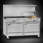 Thumbnail image #4 for Southbend (Middleby) Ultimate 4604DD-2RR 60-Inch Gas Restaurant Range with 6 Open Burners, 24-Inch Raised Griddle/Broiler & 2 Ovens