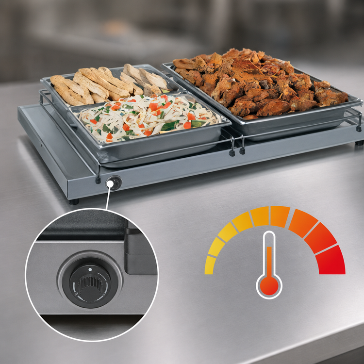Product image #4 for Hatco Glo-Ray 36-Inch Freestanding Heated Shelf, 6-Inch Deep, Stainless Steel Top