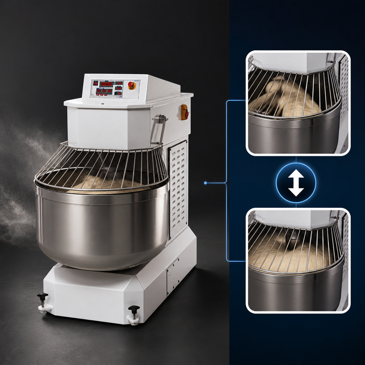 Product image #4 for Doyon AFR100 Commercial Spiral Dough Mixer, 350 lb Capacity, 2-Speed, Programmable Digital Control, 15 HP