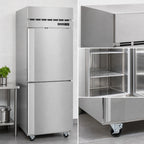 Thumbnail image #4 for Hoshizaki Steelheart R1A-HS One-Section Reach-In Refrigerator, Dual Half-Height Solid Doors, 23.1 Cu. Ft., Stainless Steel, Top-Mounted Self-Contained