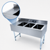 Thumbnail image #4 for Advance Tabco Underbar Basics 48-Inch 3-Compartment Stainless Steel Bar Sink Unit with Left Drainboard and Deck-Mount Faucet