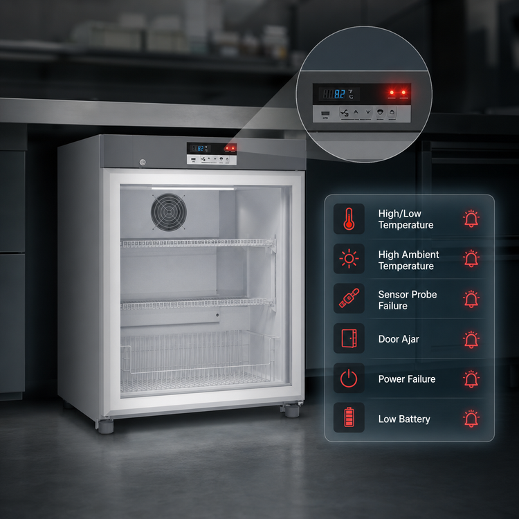 Product image #4 for Undercounter Medical-Grade Glass Door Refrigerator, 4.59 Cu. Ft., 2°C to 8°C