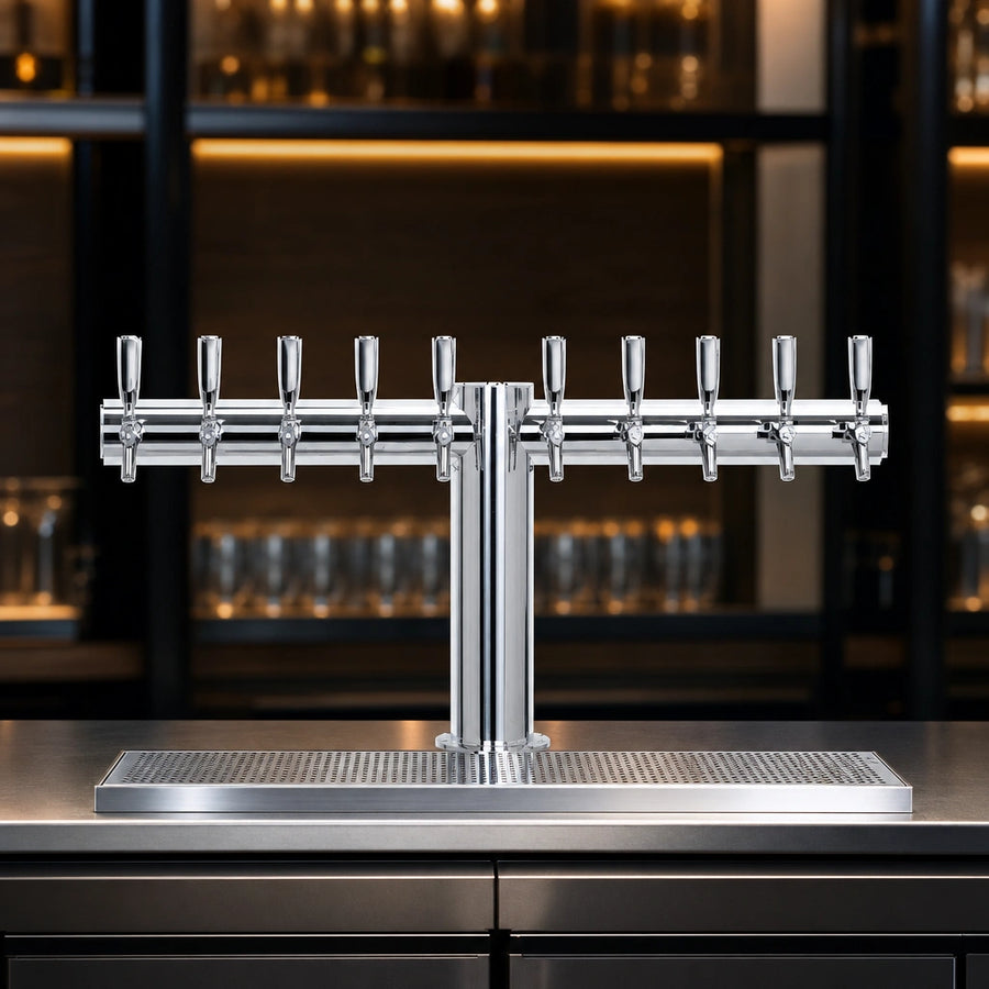 10-Faucet T-Style Tower