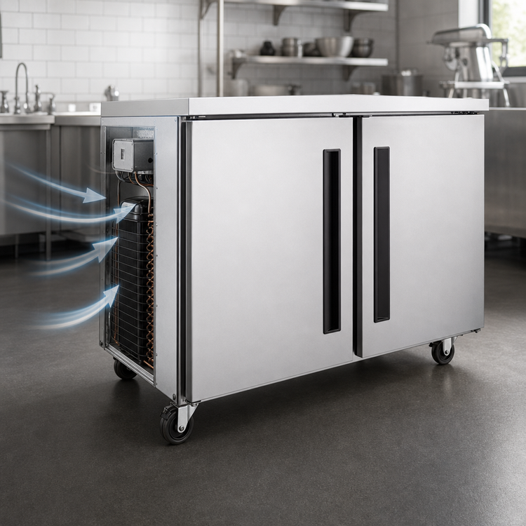 Product image #4 for Centerline 60-Inch Two-Section Undercounter Freezer with Left/Right Hinged Solid Doors