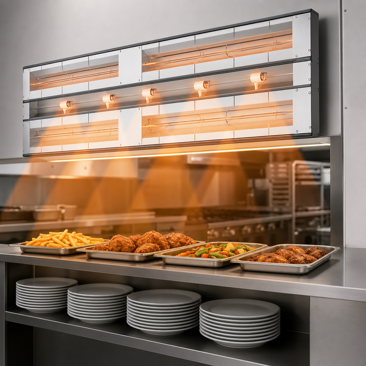 Product image #4 for Hatco Glo-Ray 42-Inch Unlighted Dual Infrared Strip Heater with 6-Inch Spacer