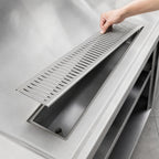 Thumbnail image #4 for John Boos URN6-18-W Weld-In Stainless Steel Urn Trough with Removable Grate and 1-Inch MPT Drain, 18 x 4-3/4 Inches