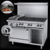 Thumbnail image #4 for Garland G Starfire Pro 48-Inch Gas Restaurant Range with 6 Open Burners, 12-Inch Griddle, Standard Oven and Storage Base