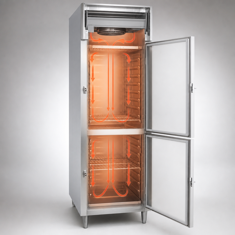 Product image #4 for Continental Refrigerator Designer Line DL1W-SA-HD One-Section Reach-In Heated Holding Cabinet with Half-Height Doors