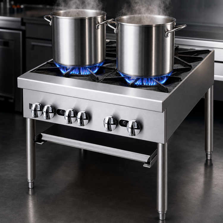 Product image #4 for Jade Range Supreme JSP-240 36 Inch Commercial Stock Pot Stove with Two 3-Ring Burners